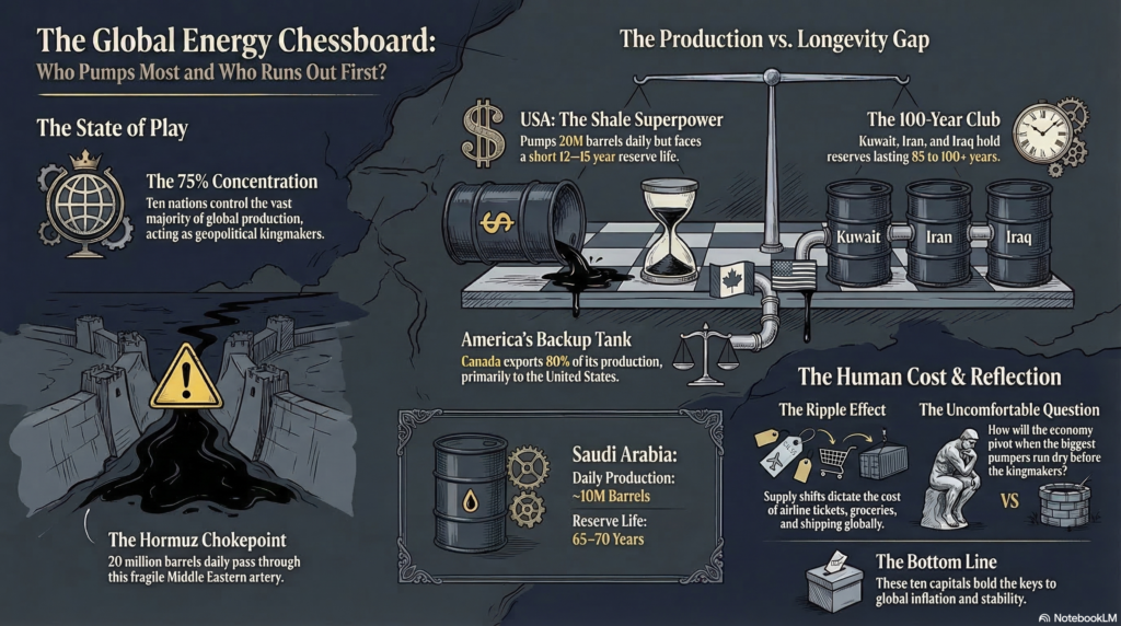 top 10 oil producing countries infographic