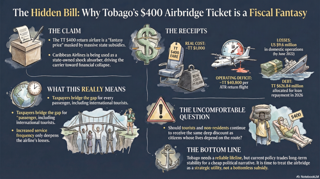 Tobago Airbridge Subsidy Infographic