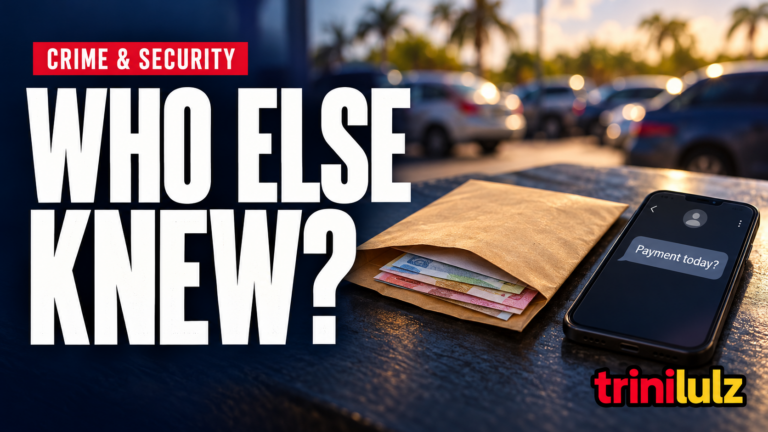 Bank withdrawal robberies editorial illustration with a cash envelope, payment message and the question “Who else knew?”